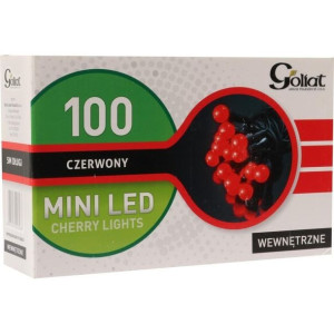 Lampki 100 Led Kulki Czerwone Oświetlenie Świateczne