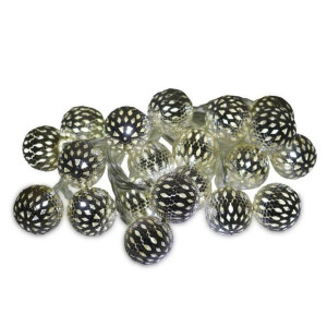 Lampki 20 Led Ażurowe Metalowe Kule