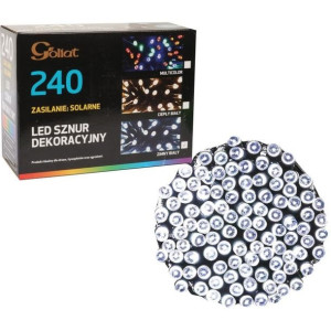 Lampki 240 Led Solary Zimny Biały Oświetlenie Świąteczne