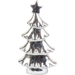 Choinka Ceramiczna Srebrna 24 Cm Choinka Figurka