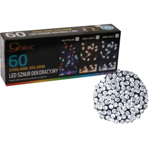 Lampki 60 Led Solary Zimny Biały Oświetlenie Świąteczne