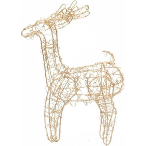 Renifer Z Drutu Złoty 30 Cm