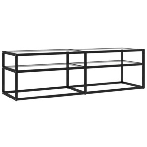 Szafka pod TV, bezbarwna, 140x40x40,5 cm, szkło hartowane