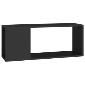 Szafka pod TV, czarna, 80x24x32 cm, płyta wiórowa