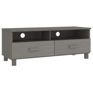 Szafka pod TV, jasnoszara, 106x40x40 cm, lite drewno sosnowe