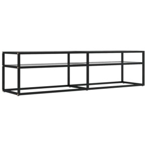 Szafka pod TV, przezroczysta, 160x40x40,5 cm, hartowane szkło