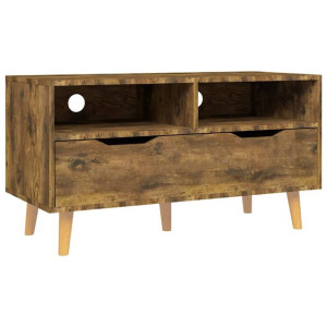 Szafka pod TV, przydymiony dąb, 90x40x48,5 cm, płyta wiórowa