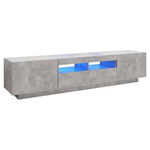 Szafka TV z oświetleniem LED, szarość betonu, 180x35x40 cm