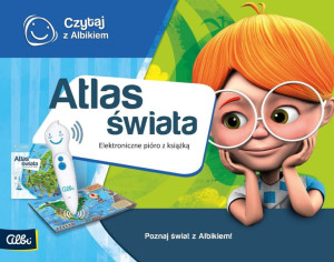 Czytaj z Albikiem zestaw z piórem Atlas Świata