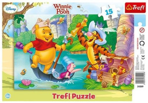 Puzzle 15el ramkowe Kubuś Puchatek Wyprawa po skarb 31209 Trefl p20