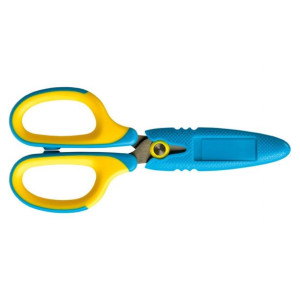 Nożyczki z etui 135mm żółto-nieb.blister GN265-YN tetis