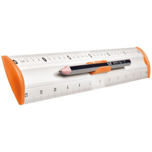 Linijka 30cm aluminiowa pomarańczowa p12 Tetis cena za 1szt