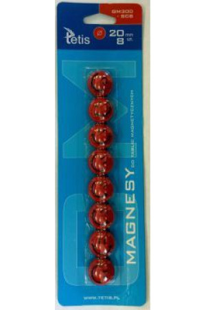 Magnesy do tablic 20mm/8 czerwony uśmiech. TETIS