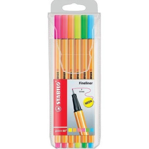 Cienkopisy STABILO point 88 neon etui 6 szt. 88/6-1