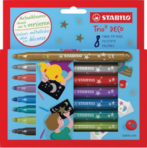 Flamastry STABILO Trio DECO 8 - display 12 szt 377/96-1