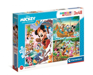 Clementoni Puzzle 3x48el Mickey i Przyjaciele 25266