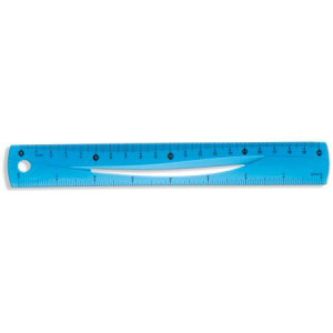 Linijka elastyczna 20 cm niebieska