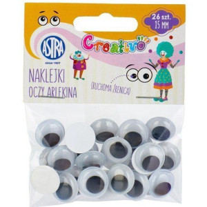 Oczy samoprzylepne 15mm - oczy arlekina ASTRA Creativo