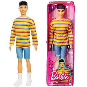Mattel Barbie Fashionistas KenBluza kolorowe paski