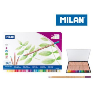 Kredki 36kol. sześciokątne w metalizowanym opakowaniu 0726136 MILAN