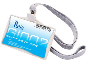 Identyfikator na smyczy 85x35mm TETIS