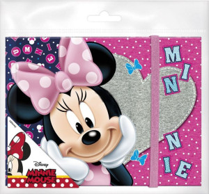 Pamiętnik z gumką B Minnie DERFORM mix cena za 1 szt
