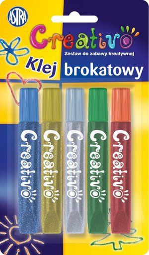 Klej brokatowy 5szt blister ASTRA Creativo