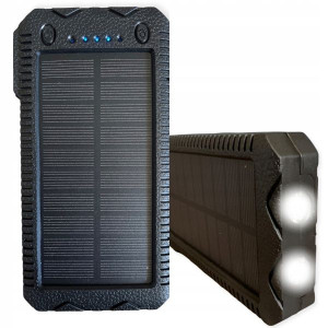 Mocny Powerbank Solarny Z Zapalniczką 20000mah Led