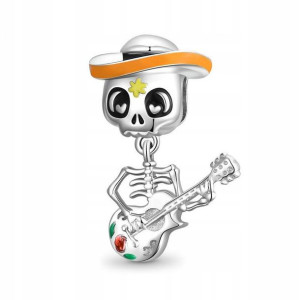 GNOCE - Charms Skeleton Man Playing Guitar