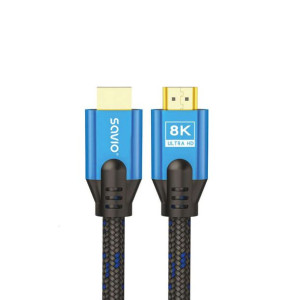 Savio Kabel Hdmi (m) V2.1, 5m, 8k, Miedź, Niebiesk