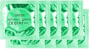 Dziesięć Zielonych Prezerwatyw Amor Green