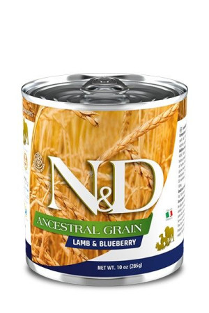 FARMINA N&D DOG ANCESTRAL GRAIN LAMB AND BLUEBERRY - mokra karma dla psa -