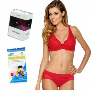 Nipplex biustonosz push-up Claudia czerwony 75E