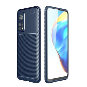 Etui Xiaomi Mi 11t Pancerne Shockproof Carbon Fiber Niebieskie