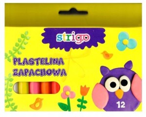 Plastelina 12 kolorów zapachowa Strigo