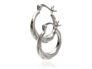 Srebrne Kolczyki Kręcone Koła Kółka Spiralki 1,9cm