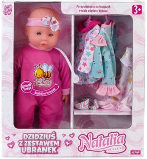 Lalka Natalia Bobas Z Ubrankami 36 Cm