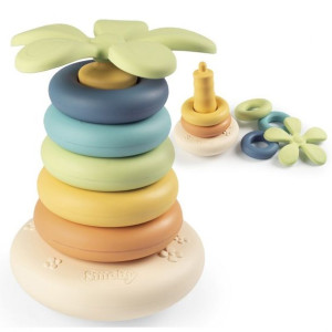 Smoby Little Green Duża Piramidka Z Krążków Bioplastik Palma 6el.