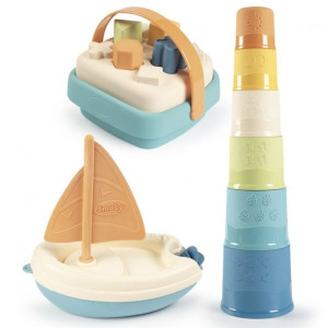 Smoby Little Green Zestaw Łódka Wieża Sorter Bioplastik