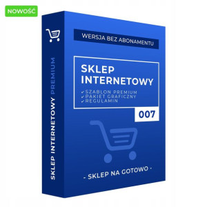 Sklep Internetowy 007 Na Gotowo + Serwer + Regulamin