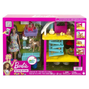 Lalka Barbie Farma Radosnych Kurek Zestaw Hgy88
