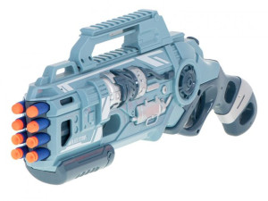 Karabin na piankowe strzałki bębenkowy Blaze Storm + 20 strzałek szary