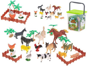 Figurki Zwierzęta Zagrodowe Farma 14szt + Akcesoria