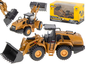 Koparka Ładowarka Kołowa Spychacz Model Z Metalu Die-cast H-toys 1813 1:60