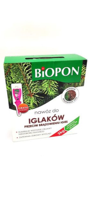 Nawóz do iglaków p.brązowieniu igieł granulat 3kg