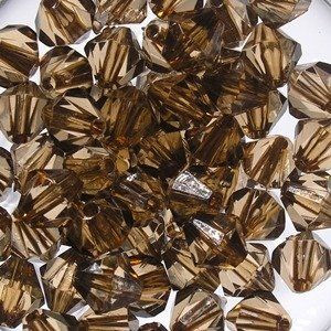 Kryształki Plastik Diament Ciemny Beż 14mm 8szt