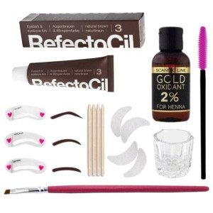 REFECTOCIL Henna 3,0 + Oksydant + Kieliszek zestaw XXL Nowy Refectocil henn