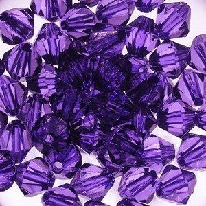 Kryształki Plastik Diament Fiolet 4mm 150szt