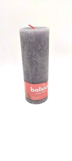Świeca Bols. Rustic shine 190/68 matowa lawenda