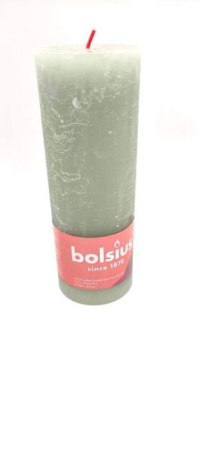 Świeca Bols. Rustic shine 190/68 mglisty ziel.